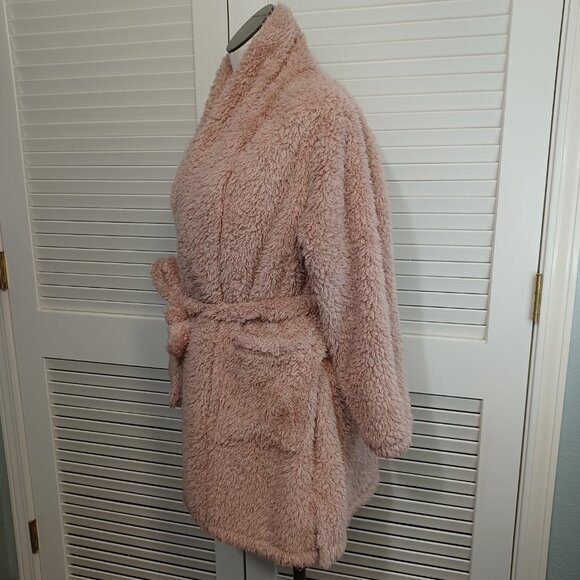 Natori Robe Blush Pink Plush Womens X Large - Picture 6 of 9
